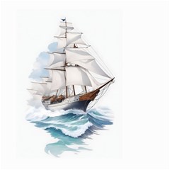 Ship Sail Sea Waves Large Garden Flag (two Sides) by uniart180623