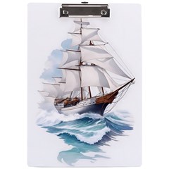 Ship Sail Sea Waves A4 Acrylic Clipboard by uniart180623