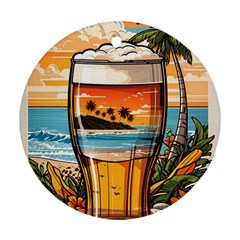 Beach Summer Drink Ornament (round) by uniart180623