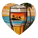 Beach Summer Drink Ornament (Heart) Front