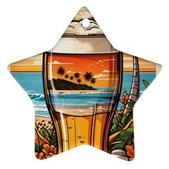 Beach Summer Drink Ornament (star) by uniart180623