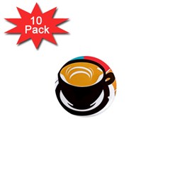 Coffee Tea Cappuccino 1  Mini Magnet (10 Pack)  by uniart180623