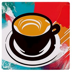 Coffee Tea Cappuccino Uv Print Square Tile Coaster  by uniart180623