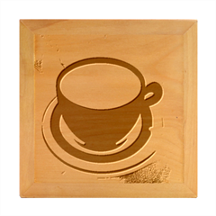 Coffee Tea Cappuccino Wood Photo Frame Cube by uniart180623