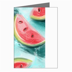 Watermelon Fruit Juicy Summer Heat Greeting Cards (pkg Of 8) by uniart180623