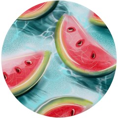 Watermelon Fruit Juicy Summer Heat Uv Print Round Tile Coaster