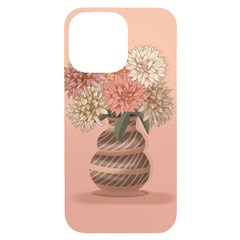 Flowers Vase Rose Plant Vintage Iphone 14 Pro Max Black Uv Print Case