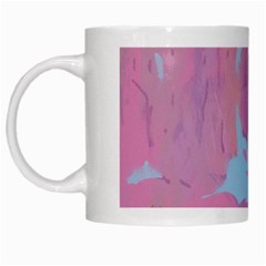 Pink Mountains Grand Canyon Psychedelic Mountain White Mug by uniart180623