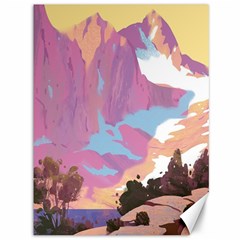 Pink Mountains Grand Canyon Psychedelic Mountain Canvas 36  X 48  by uniart180623