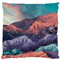 Adventure Psychedelic Mountain Standard Premium Plush Fleece Cushion Case (two Sides) by uniart180623