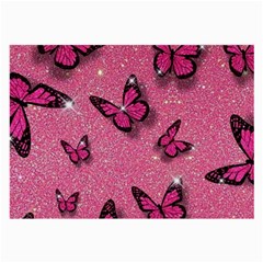 Pink Glitter Butterfly Large Glasses Cloth by uniart180623