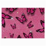 Pink Glitter Butterfly Large Glasses Cloth Front