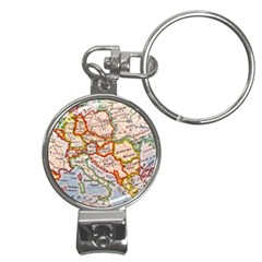 Vintage World Map Europe Globe Country State Nail Clippers Key Chain by Grandong