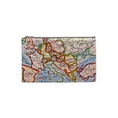 Vintage World Map Europe Globe Country State Cosmetic Bag (small) by Grandong