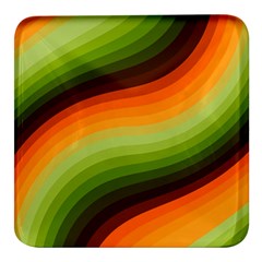 Swirl Abstract Twirl Wavy Wave Pattern Square Glass Fridge Magnet (4 Pack) by pakminggu