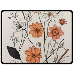 Flowers Pattern Plant Two Sides Fleece Blanket (large) by pakminggu