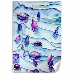 Water Tide Gemstone Canvas 12  X 18  by pakminggu