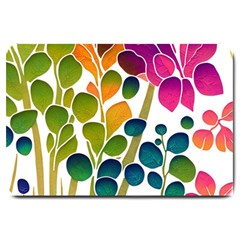 Plants Leaves Colorful Large Doormat by pakminggu