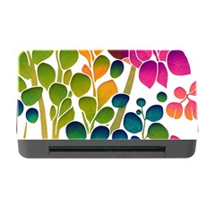 Plants Leaves Colorful Memory Card Reader With Cf