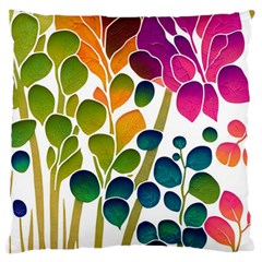 Plants Leaves Colorful Large Cushion Case (Two Sides)