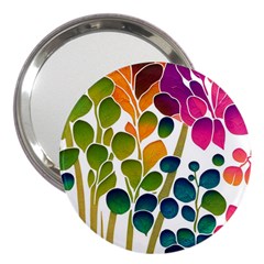 Plants Leaves Colorful 3  Handbag Mirrors