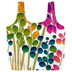 Plants Leaves Colorful Full Print Recycle Bag (XXL)