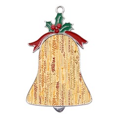 Autumn Nature Fall Metal Holly Leaf Bell Ornament by pakminggu