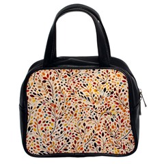 Autumn Leaves Pattern Classic Handbag (two Sides) by pakminggu