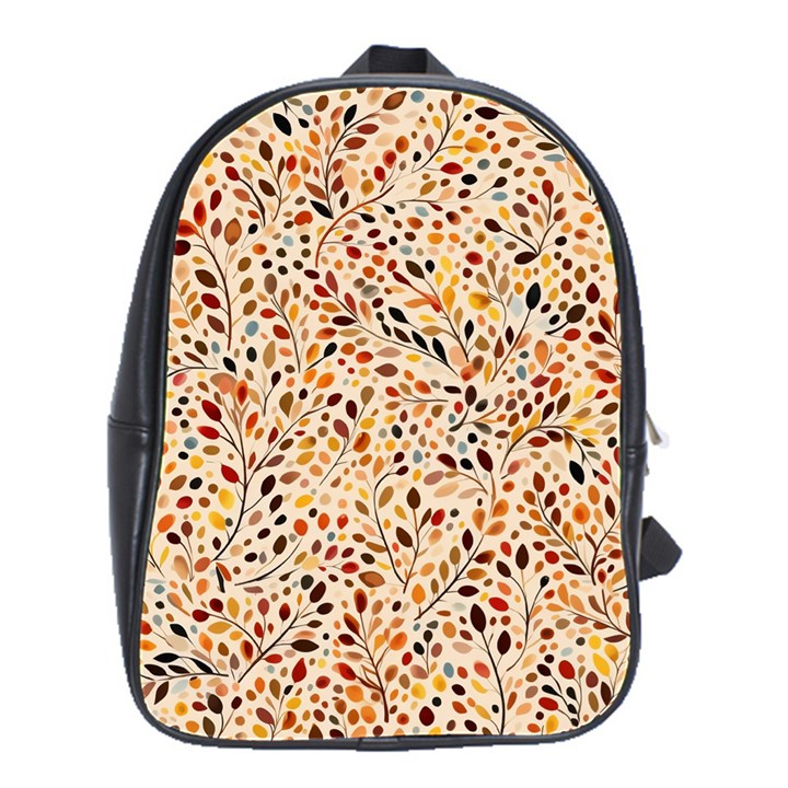 Autumn Leaves Pattern School Bag (Large)