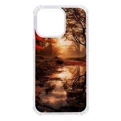 Trees Sunset Mist Iphone 13 Pro Tpu Uv Print Case by pakminggu