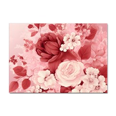 Red Pink Flower Petal Leaves Sticker A4 (100 pack)