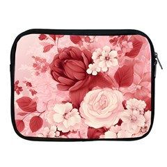 Red Pink Flower Petal Leaves Apple Ipad 2/3/4 Zipper Cases by pakminggu