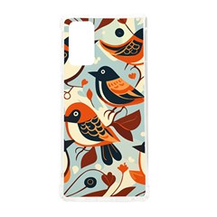 Vintage Birds Pattern Samsung Galaxy Note 20 Tpu Uv Case by Valentinaart