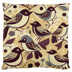 Vintage Birds Pattern Standard Premium Plush Fleece Cushion Case (one Side) by Valentinaart