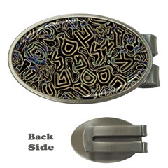 Pattern Abstract Runes Graphic Money Clips (oval)  by pakminggu