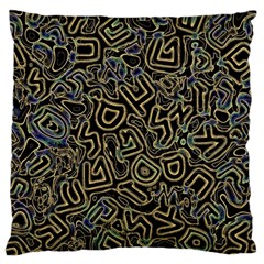 Pattern Abstract Runes Graphic Large Premium Plush Fleece Cushion Case (two Sides)