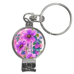 Flowers Leaves Nail Clippers Key Chain by pakminggu