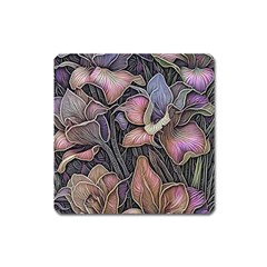 Flowers Iris Plant Square Magnet by pakminggu