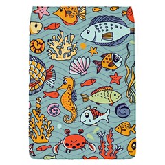 Cartoon Underwater Seamless Pattern With Crab Fish Seahorse Coral Marine Elements Removable Flap Cover (s) by uniart180623