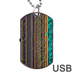 Wisteria Vine Garden Flowers Dog Tag Usb Flash (two Sides) by uniart180623