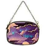 Fluffy Clouds Night Sky Chain Purse (Two Sides) Back