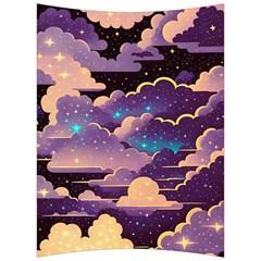 Fluffy Clouds Night Sky Back Support Cushion by uniart180623