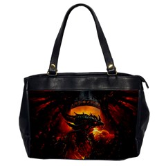 Dragon Art Fire Digital Fantasy Oversize Office Handbag by Bedest