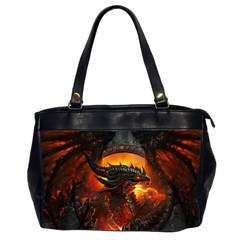 Dragon Art Fire Digital Fantasy Oversize Office Handbag (2 Sides) by Bedest