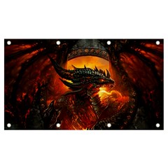 Dragon Art Fire Digital Fantasy Banner And Sign 7  X 4  by Bedest