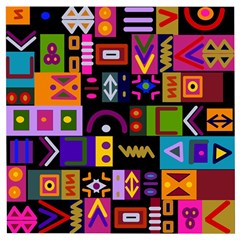 Abstract A Colorful Modern Illustration--- Wooden Puzzle Square by Bedest