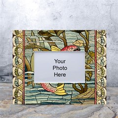 Fish Underwater Cubism Mosaic White Tabletop Photo Frame 4 x6  by Bedest