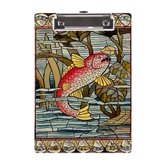 Fish Underwater Cubism Mosaic A5 Acrylic Clipboard by Bedest