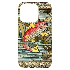 Fish Underwater Cubism Mosaic Iphone 14 Pro Black Uv Print Case by Bedest