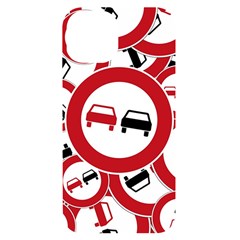 Overtaking-traffic-sign Iphone 14 Black Uv Print Case by Bedest